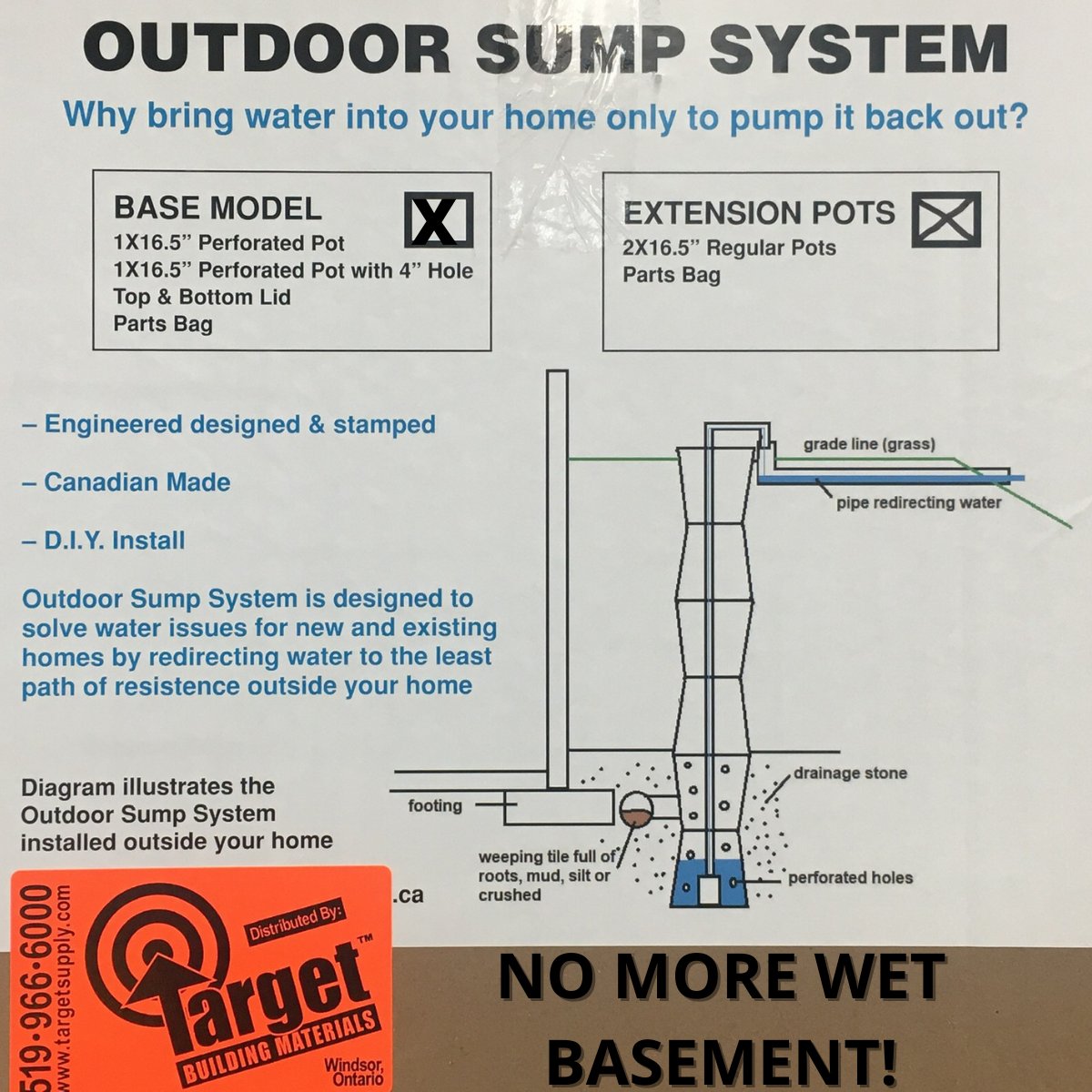 TargetBuilding's tweet photo. ❗❗NO MORE WET BASEMENT❗❗❗
An outdoor sump pump is your first – and best – line of defense against water damage to your home.

Call us today for more info and #SayNo to #Wet #Basement

#Construction #SumpSystem #Basement #Building #YQGBusiness https://t.co/7I3nwRoc2l