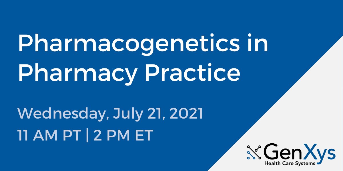1/3 Our PGx 101 webinar is filling up but there's still time to register.

This webinar is ideal for anyone curious about pharmacogenetics (PGx), the role of pharmacists, and the implementation of PGx in pharmacies, this webinar may be for you.