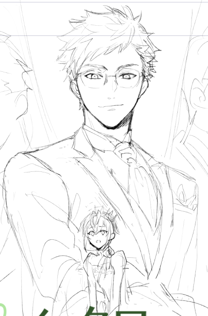 優しくニコッとした顔を描くつもりだったのに自分の好みに寄せていくとどんどん悪人面になっていく 