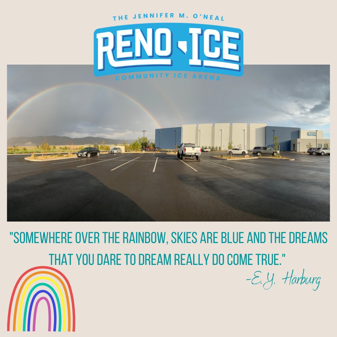 Reno_Ice's tweet photo. What Is better than a pot of gold at the end of a rainbow?? Well, Reno Ice Community Ice Rink of course!!  If you haven't visited our treasured rink yet, please come down and take a tour, see what we offer the community, and enjoy our amazing facility!   Photo credit:  Jen Ragan https://t.co/gj0xT4uGyd