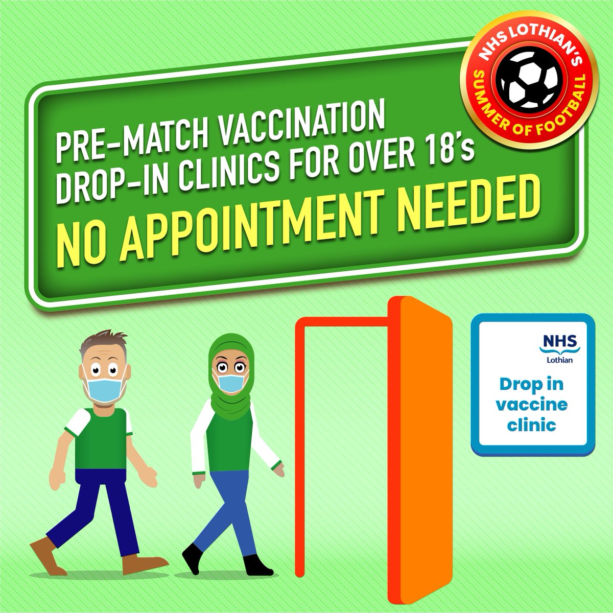 NHS Lothian (@nhs_lothian) on Twitter photo Gearing up for the <a href="/HibernianFC/">Hibernian Football Club</a> match on Thursday? Why not plan to arrive a bit early and get your lifesaving vaccine before the match. We will be at Albion Road from 3pm to 7.45pm, so you can stop by before seeing the game.
More info: ow.ly/5Mf050FzD1S Gearing up for the <a href="/HibernianFC/">Hibernian Football Club</a> match on Thursday? Why not plan to arrive a bit early and get your lifesaving vaccine before the match. We will be at Albion Road from 3pm to 7.45pm, so you can stop by before seeing the game.
More info: ow.ly/5Mf050FzD1S