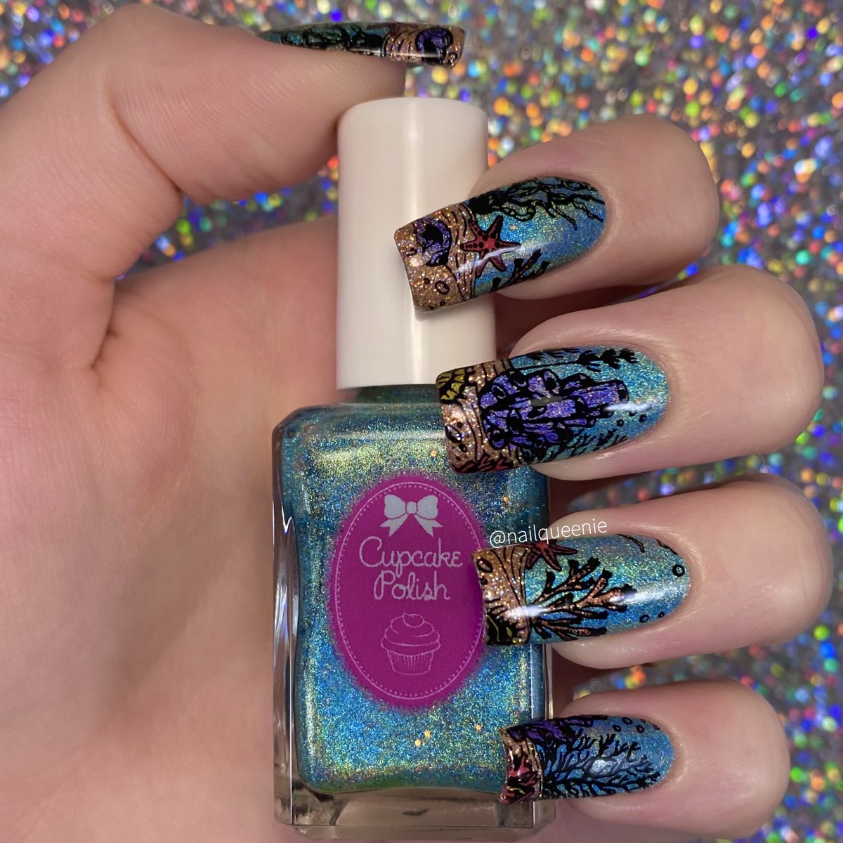 nailqueenie_'s tweet image. Here is my ocean nail art I did with the new Maniology Hawaii Wildlife Fund Stamping Plate M233! With each purchase of the bundle or the collab plate, they donate a portion of proceeds to the Hawaii Wildlife Fund! @hellomaniology #maniology