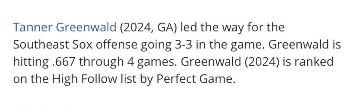 T_Greenwald's tweet photo. Good weekend at the @PerfectGameUSA #WWBA @SoutheastSox @hghawksbaseball @FlatgroundBats https://t.co/lA1HOtHjux