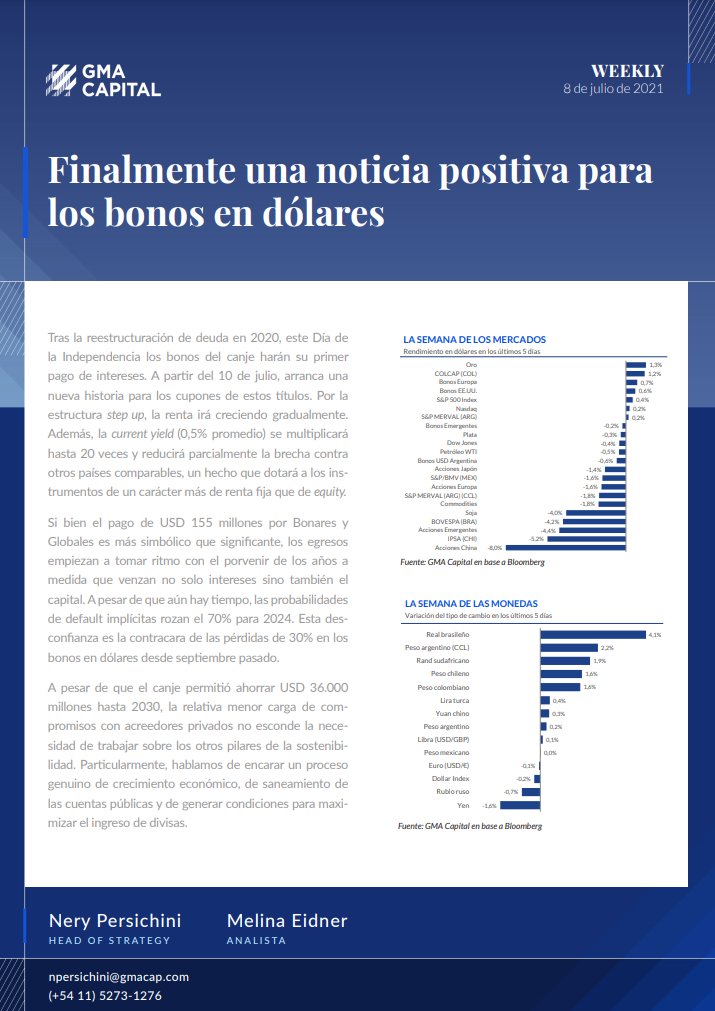Se vienen meses decisivos para la inflación y las inversiones en pesos

Nuestro más reciente Weekly ▶️

bit.ly/3ityNnx