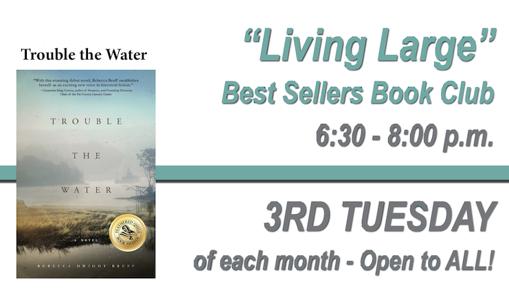 MainStreetReads's tweet photo. See y'all soon - tonight's bookclub discussing the awesome Trouble the Water by Rebecca Dwight Bruff 6:30 pm - all are welcome (free gifts to new members, too!) #amreading #bookclub #smalltownfeel #smalltowncharm #Summerville #localbookstore https://t.co/Ct7sDvDijS