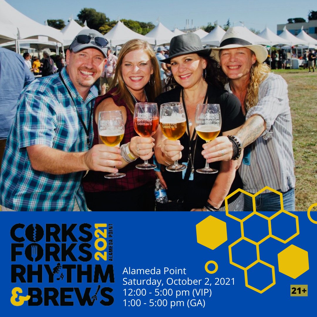 AlamedaBGC's tweet photo. Get your tickets to Corks, Forks, Rhythm &amp; Brews 2021 now! https://t.co/7hRlyRuEEy https://t.co/O4McqpPWLI