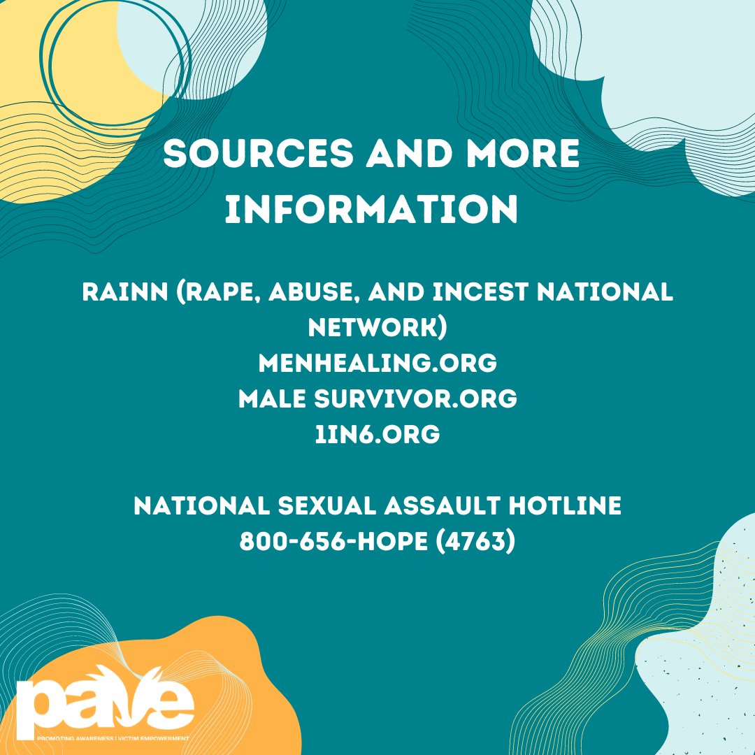 Day 2 of @PAVEInfo’s #ShatteringtheStigma campaign is focused on empowering male survivors. Swipe to learn more!
 #ShatteringtheStigma #ShatteringTheSilence #PAVEinfo #Intersectionality #supportsurvivors #believesurvivors #malesurvivors #endviolence