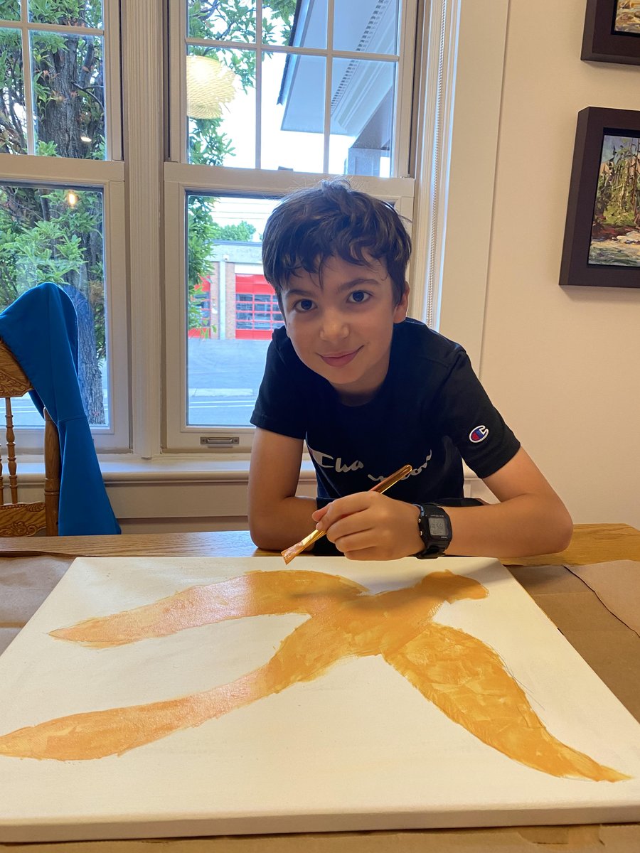 Congratulations, Frank!
During #ssif2021 Algonquin artist Simon Brascoupé led a Canada Goose painting workshop. He promised to give away the signed painting he created that night. This is our winner. <a href="/NAFC_ANCA/">National Association of Friendship Centres</a> <a href="/riotinto/">Rio Tinto</a>  <a href="/ottawacity/">City of Ottawa</a>  <a href="/CanMusHistory/">Museum of History</a> <a href="/ONArtsCouncil/">Ontario Arts Council/Conseil des arts de l'Ontario</a>  <a href="/CanadaCouncil/">Canada Council for the Arts</a>