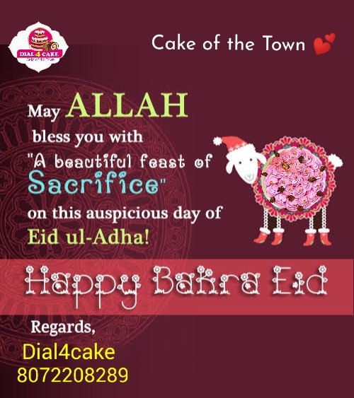 dial4cake's tweet photo. #eidaladha #eid #eidmubarak #iduladha #ramadan #islam #eiduladha #eidcollection #eidoutfit #muslim #happyeid #love #islamic #alhamdulillah #mubarak #bakraeid #eidgifts #hijab #inshallah #muslimah #allah #hajj #dubai #tradition #qurbanieid #collection #halal #bakrid #bhfyp https://t.co/sRJ9yTWZ0C