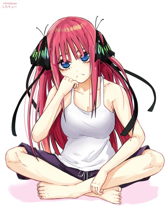 ninoさんがTwitterに投稿した中野二乃(五等分の花嫁)のイラスト。