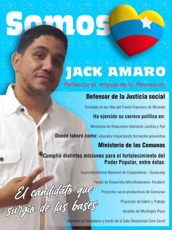 El es Jack Amaro militante del @partidopsuv y Pre candidato a la Alcaldía Bolivariana de #Guarenas, el candidato que surgió de las bases. 

#FuerzaPatrióticaPorLaPaz #JuntosSomosGuarenas #Miranda @luiscarPSUV @jackamaro9 @lahorajack @dcabellor @Renenavarro33 @NicolasMaduro