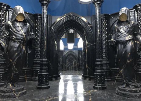 ภาพคอนเซ็ปท์และเบื้องหลัง ปราสาทของ He Who Remains ใน Loki ตอนที่6 

อันนี้เรานะเห็นชัดเลยว่า

1.รูปปั้นหน้าทางเข้า2ตัวมีหัวเป็นนาฟิกา อาจจะหมายถึง Miss minute เองนั้นละ เอาซะตกใจเลยฉากนั้น
#loki