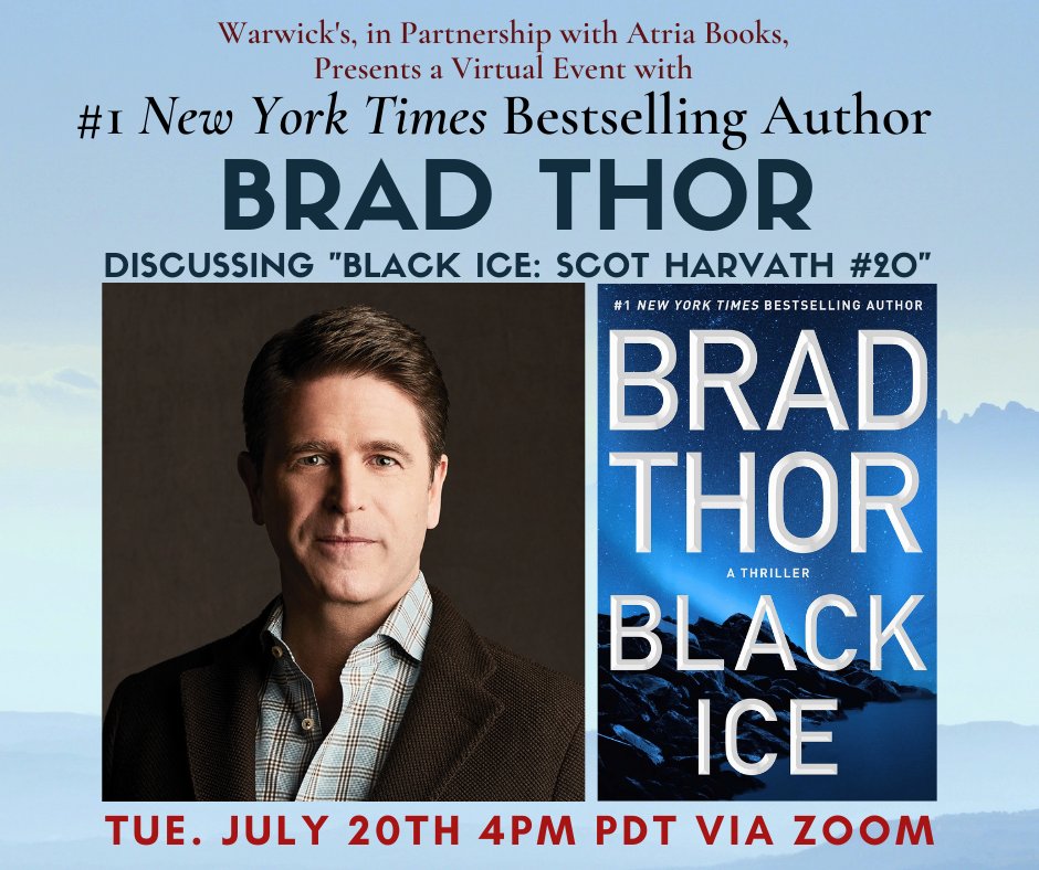 Happy pub day to @BradThor !  There is still time to register for this event! https://t.co/exsgsLP3L1 https://t.co/aTzPwltlh7