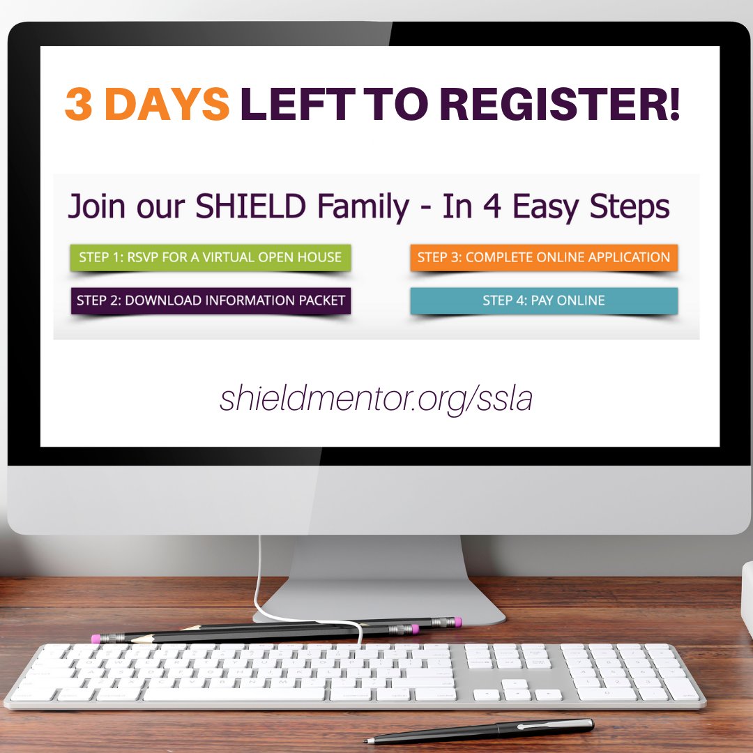 shieldmentor's tweet photo. ‼️ 3 DAYS LEFT TO REGISTER FOR SSLA! 

Register here: https://t.co/lK2gCQWqHi 

#shieldmentorprogram #allthatisPrecious #HalfMyDAF #intentionalparenting #growthmindset #familysuccess #familyresources #pandemicparenting #pandemicparents #covid19parents https://t.co/fKRDGRbNdx