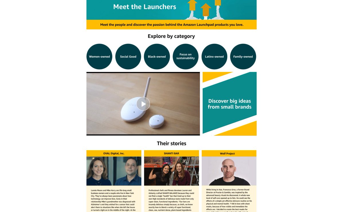 MeetOVAL's tweet photo. We are honored to appear @amazonlaunchpad 's latest spotlight video - Thank you to our entire OVAL community for your support and positive reviews, they mean the world to us! Link: https://t.co/BbKPdOsABo https://t.co/abBwlgpn7F