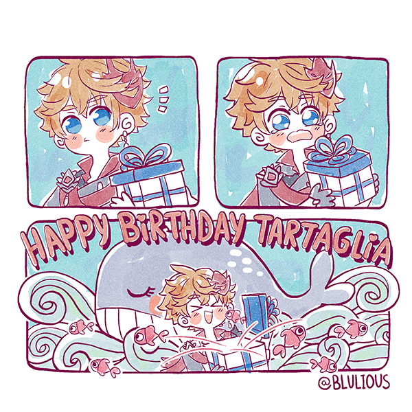 Surprise! 💙
#genshinimpact #Tartaglia #タルタリヤ生誕祭2021 