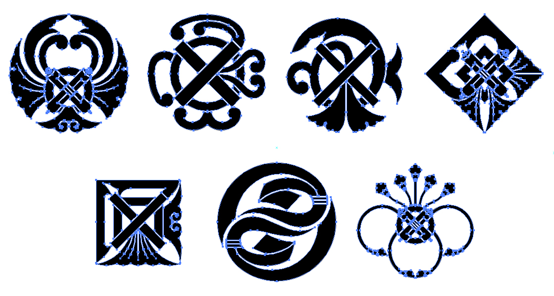 ハッコーサトウ 発光大王堂プロジェクト 家紋素材部門担当 家紋のベクター素材1333個目 平角祇園守 ひらかくぎおんまもり ハッコーサトウの素材 家紋 フリー素材 イラレ Ai ベジェ曲線 Dtp Webデザイン 守 T Co Ouy3llgy