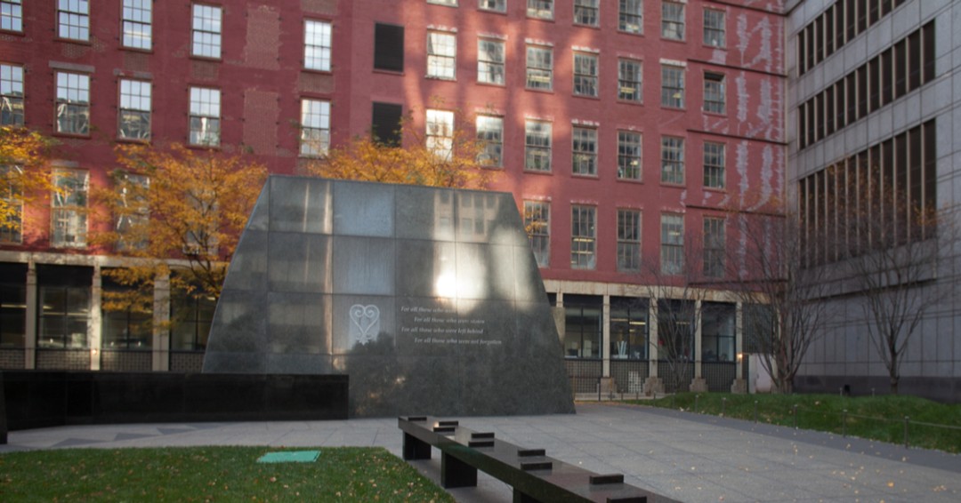 Image: Color photograph of the Wall of Remembrance.