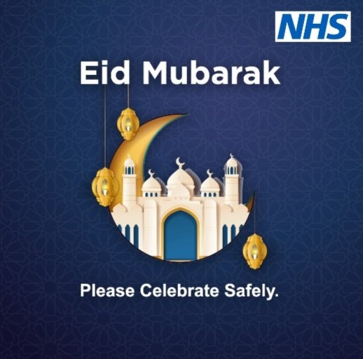 Wishing all our colleagues @nhs_scft a happy Eid Mubarak #Eid2021 #nhs #eidmubarak2021 #celebrate #family pic.twitter.com/9iJnpbr7mJ
