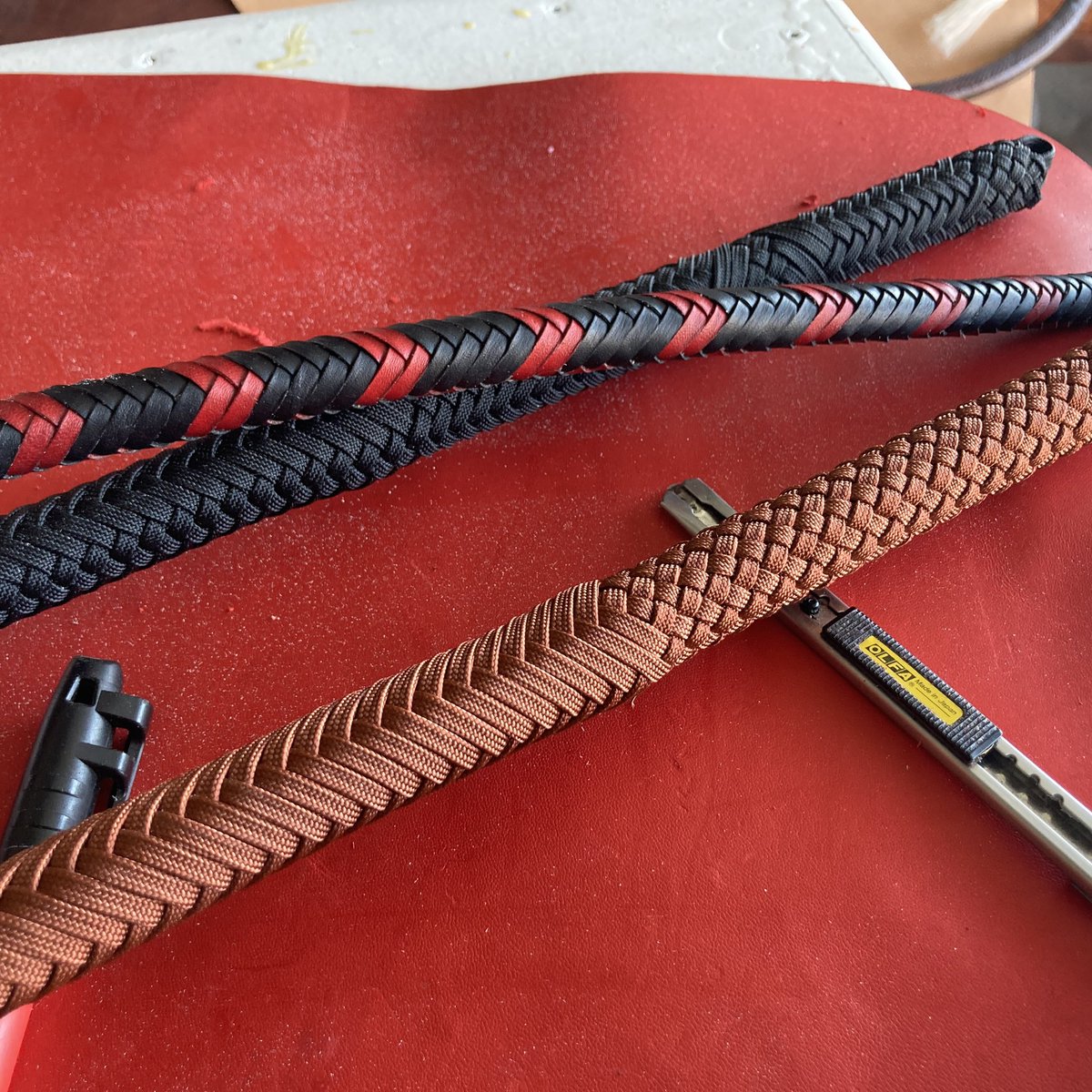 The sale at SwordguyBuilds.com continues! Check out the In-Stock and Clearance pages to see huge discounts on about 40 whips, all ready to ship!
.
.
#whip #whips #whipmaking #leatherbraiding #torrancefisher #swordguybuilds #whipsforsale #leatherwhip #nylonwhip