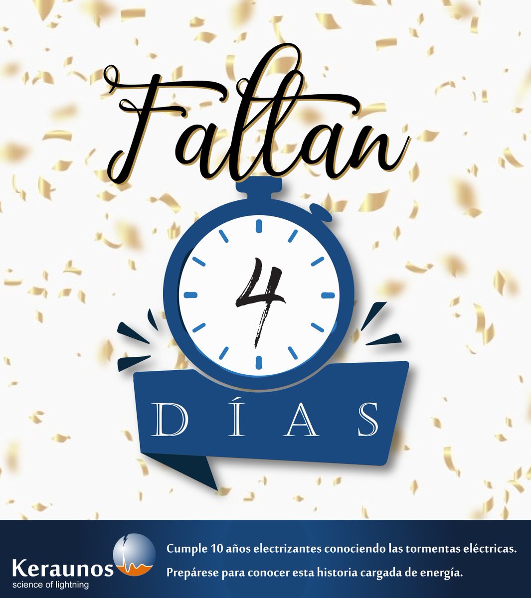 KeraunosLATAM's tweet photo. ¡Faltan 4 días para grandes sorpresas! Prepárese para conocer esta historia cargada de energía.
Visítenos en nuestro sitio web https://t.co/uIzyaNTvFG y manténgase informado.
#KeraunosLATAM #ScienceOfLightning #Rayo #TormentaElectrica #Prevencion #Prediccion #SolucionesALaMedida https://t.co/gfDe7mrpLo