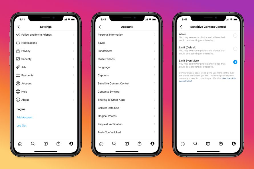 Instagram introduces a setting to control sensitive content in your Explore tab