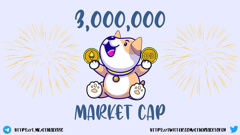 EtherBackToken's tweet image. 🍾3 MILLION MARKET CAP🍾
WE DID IT ! We have reached 3 million of market cap' !
Other announcements incoming...
#etherback #dogeback #ethereum