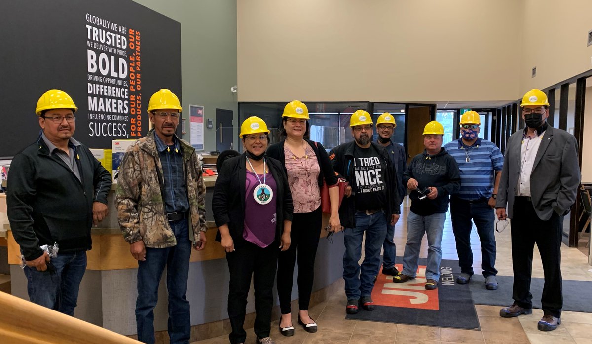 JNEWelding's tweet photo. Today, we were pleased to welcome Chief Karen Bird and councilors from the communities of Peter Ballantyne Cree Nation for a tour.  The first official tour since lifting public health restrictions - so it felt right to welcome members of one of our ownership communities. https://t.co/2qGmhOMfXD