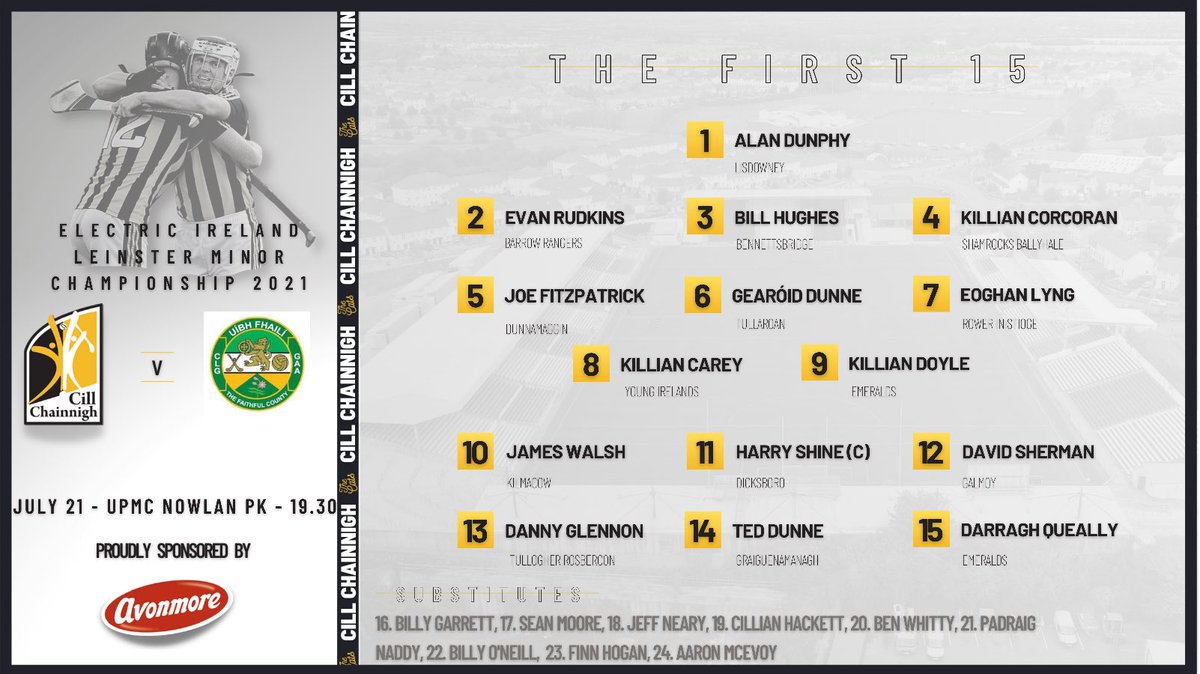 Best of luck to Danny and the Kilkenny minors tomorrow!