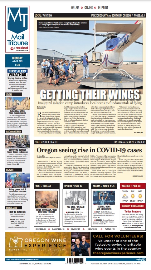 Check out our newest article from the Mail Tribune in the Rosebud Media Newspaper! See what the young Rogue Eagles thought about their visit to Mercy Flights Inc. last week. 🚁
instagram.com/p/CRkFpWHF_VJ/…