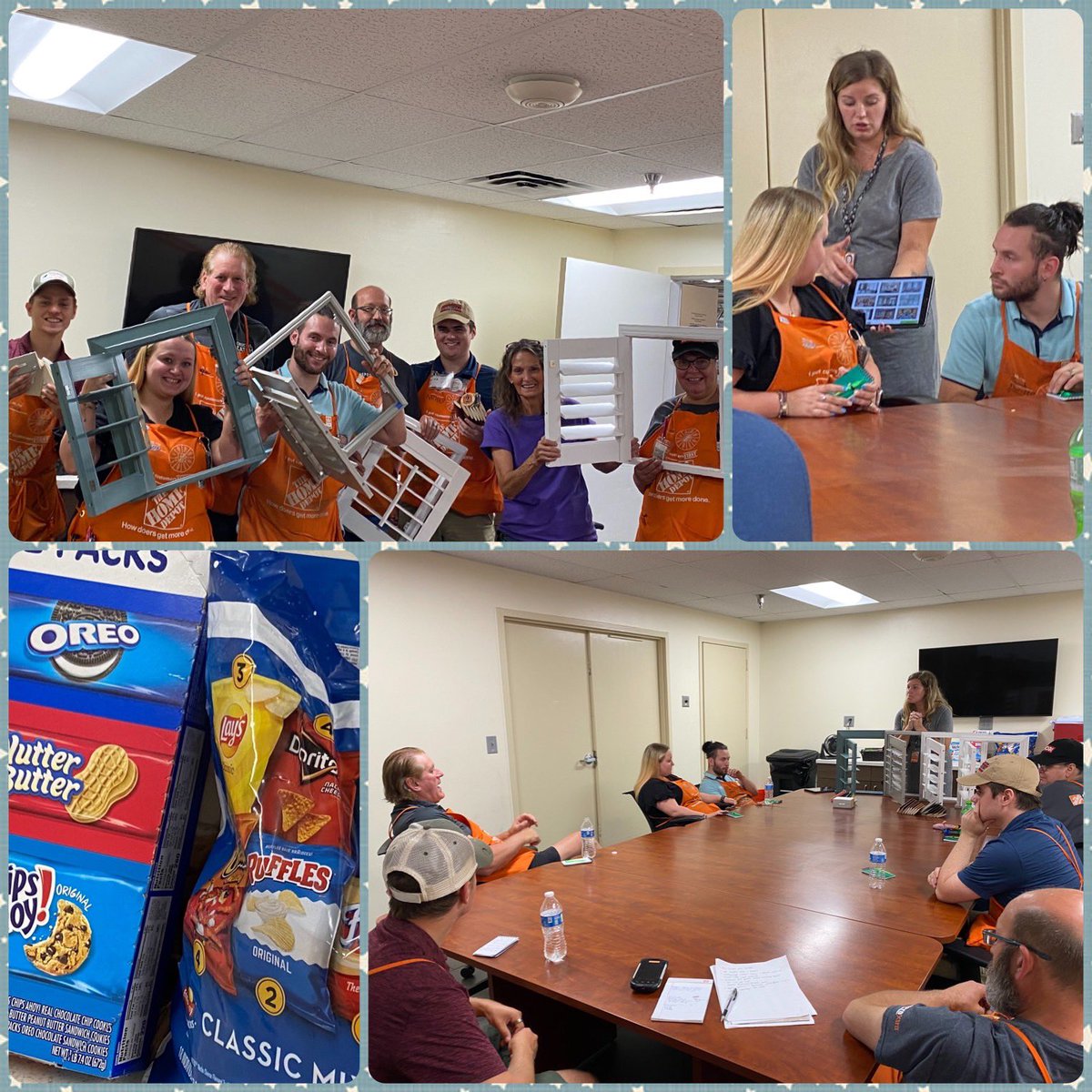 Team 2313 Specialty Tues PK training with Courtney, Rockwood Shutters!! Leads in= Sales win!! <a href="/EldredPeterson/">Pete Peterson</a> <a href="/LorieCorke/">Lorie Bowen</a> <a href="/lou_nally/">Lou Anne Nally</a> <a href="/THDToddMurdoch/">Gavin Todd Murdoch</a>