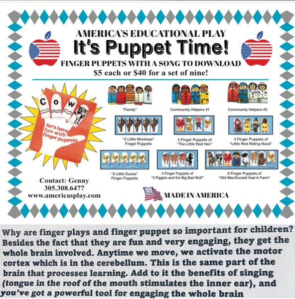 Singing with Finger puppets.....