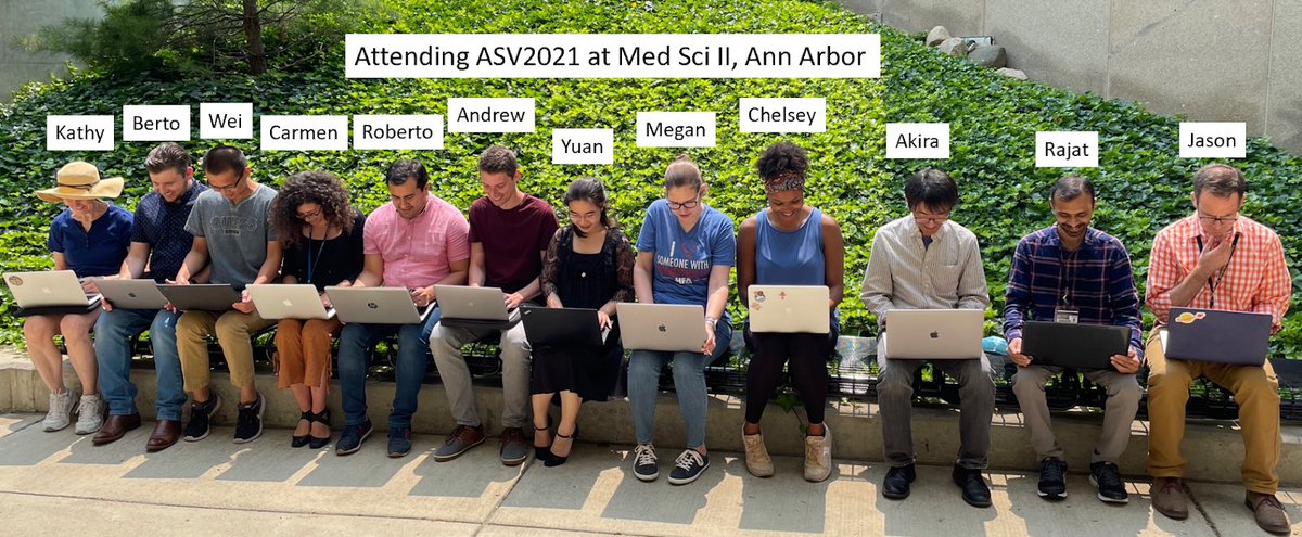 AmerSocVirol's tweet photo. Virologists @Umich are enjoying #ASV2021 from beautiful Ann Arbor and other places! @UMMicroImmuno @UMCDB @umichmedicine  @lauringlab @CWobus @mimperia @JasonBWeinberg1 @Dr_Sprggs @DreaBea @VirusProfSings #LoveVirology https://t.co/0ONElFNVkh