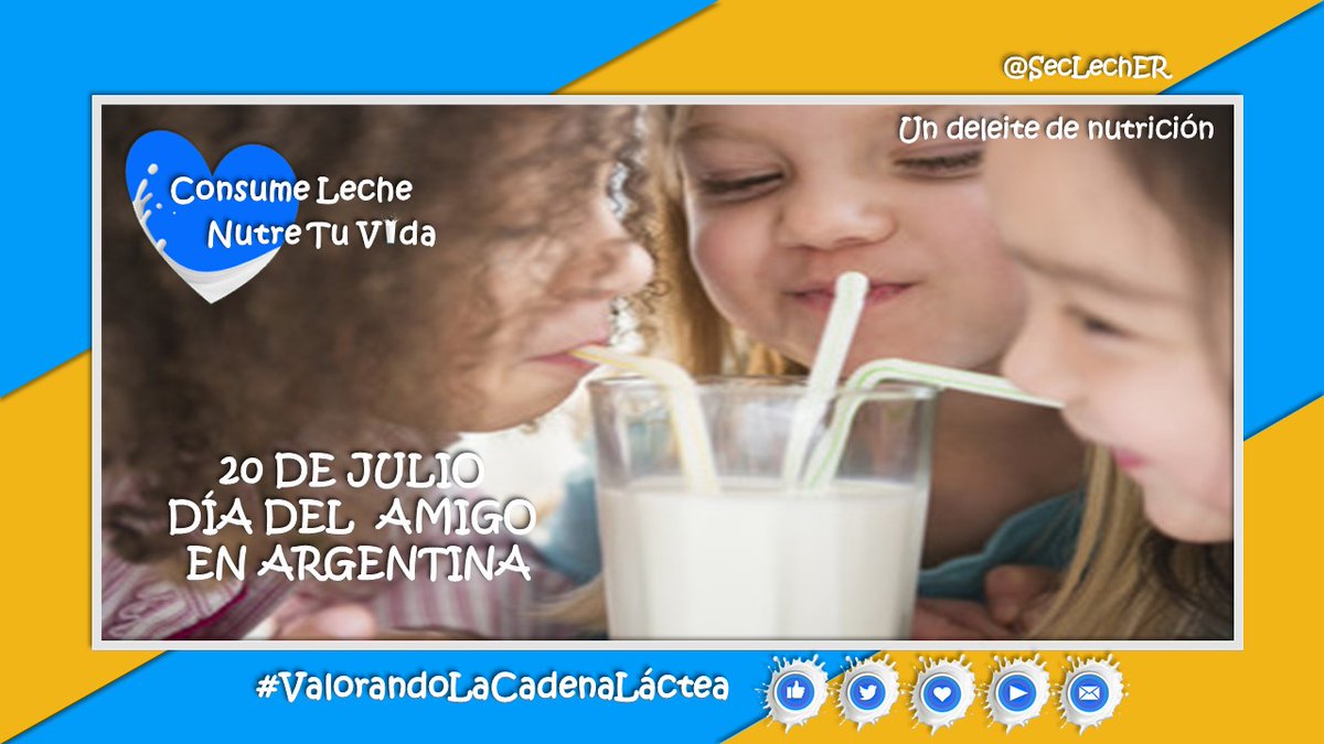 Consume Leche Nutre Tu Vida saluda a todos los amigos que integran, hacen y construyen día a día  nuestra #CadenaLácteaArgentina 🤝🧡🇦🇷😉 
Gracias por brindarnos su #amistad 🐮🥛🧀
Les deseamos un muy feliz #DíaDelAmigo!!!
#DíaDelAmigo2021 #amigos #amistad #ConLecheNutreTuVida