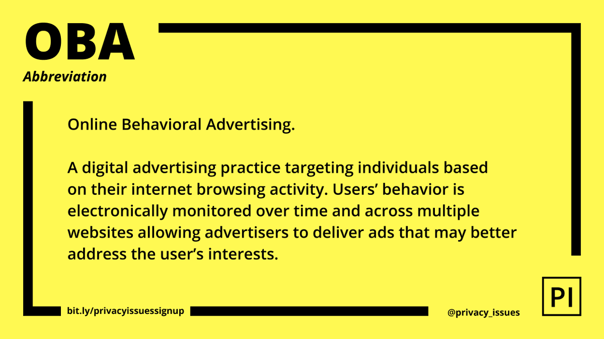 privacy_issues's tweet image. Did you search up washing machines yesterday on your laptop and are you now seeing washing machines ads everywhere you look online? This is online #behavioral #advertising.

Spread privacy awareness by sharing our #GlossaryPI terms.