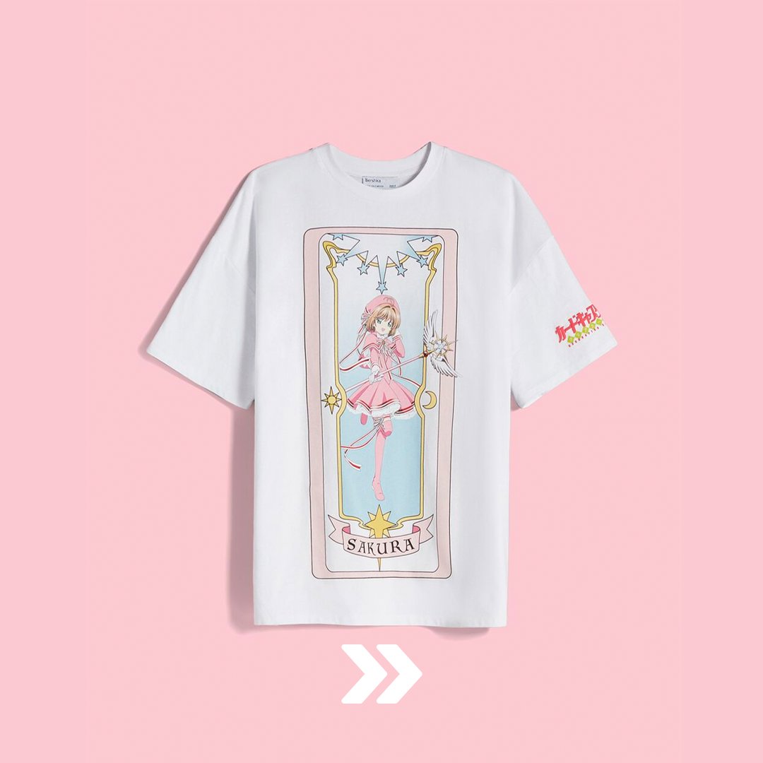MediaKeyPlay's tweet photo. Activa tu nostalgia al máximo con esta nueva colección de Bershka con #Sakura como protagonista.

Dale play a #Crunchyroll desde #Mediakey para ver #SakuraCardCaptorsClearCard: https://t.co/YvySHCpVy2

#Guardianes #cartas #clow #Shaoran #Kero #CartasSakura #anime #manga #Clamp https://t.co/0RR3nhCo1T