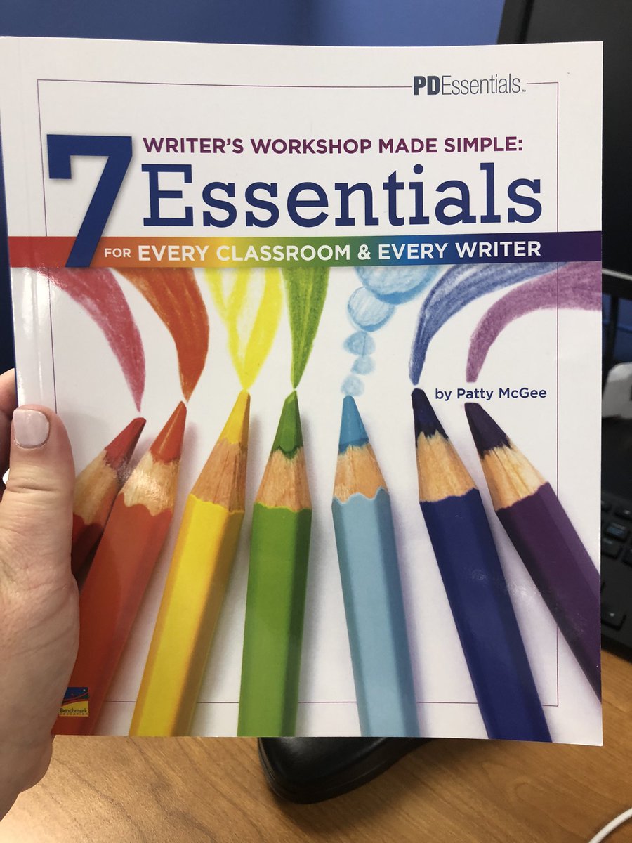 pmgmcgee's tweet photo. I held my new book in my hands today! @BenchmarkEdu #7essentials 🤩🌈📝 https://t.co/cnqdTRnxHZ