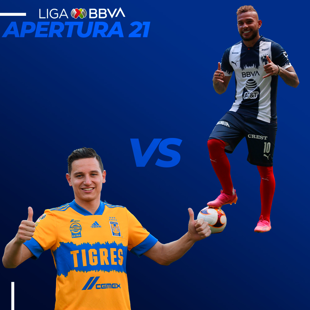 LigaBBVAMX's tweet photo. #VSRefuerzos 🤜🤛

Duelo de nuevos jugadores de los Clubes Regios 🔝🤩

¿Quién tendrá mejor desempeño en el #Apertura21?

🔁@FlorianThauvin - @TigresOficial 
❤️Duván Vergara - @Rayados

#LigaBBVAMX ⚽ https://t.co/066vimmhRP