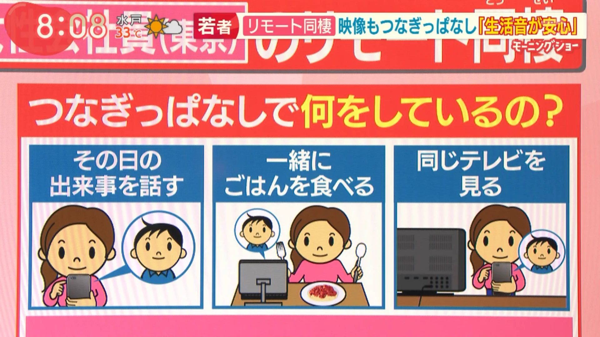 電話をつなっぎぱなしにして生活を送る！リモート同棲の実態に驚き！