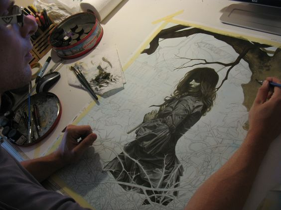 NewMiamiComics's tweet photo. Ever take a break from digital drawing or painting to go back to traditional art? https://t.co/z1jYXgp4VI