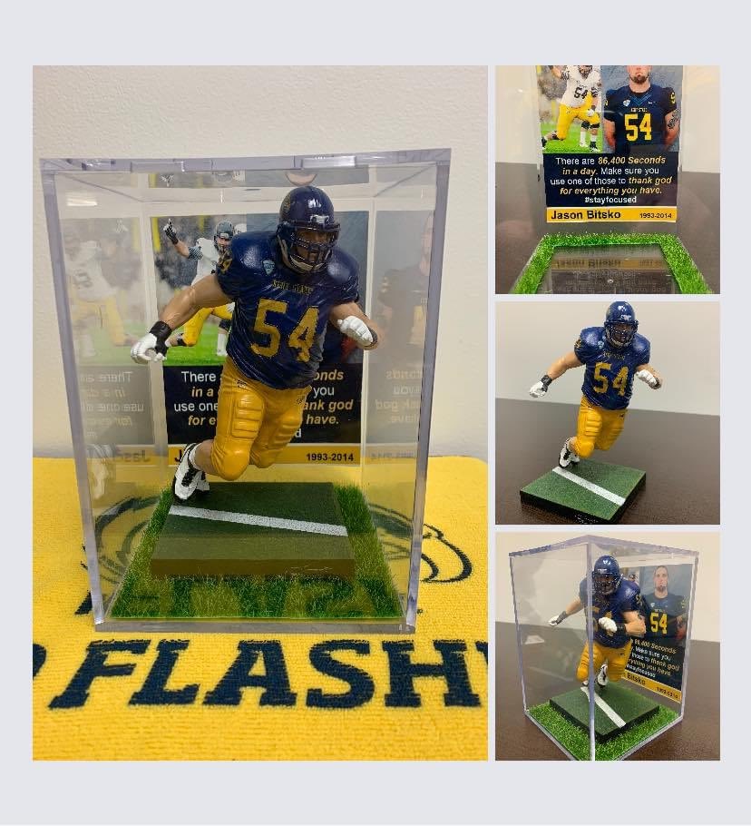 OB_Aztecs's tweet photo. The #54 is a special number at Kent State. It belonged to Jason Bitsko an Offensive Center who passed away during Fall Camp ‘14 of natural causes. The top Offensive Lineman of the Golden Flash earns the right to wear his number with the understanding that it EARNED everyday! https://t.co/w8PupUk6YB