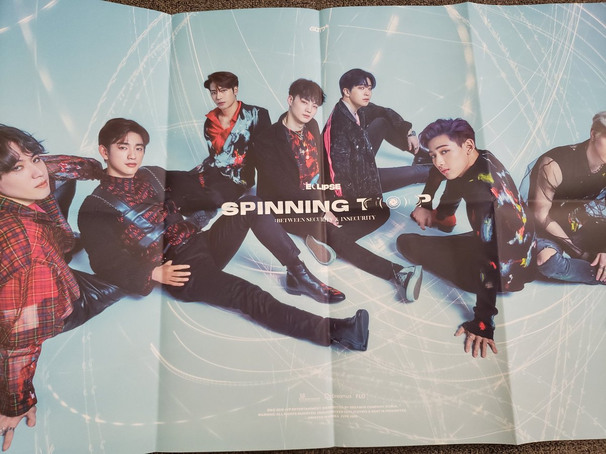 The posters are beautiful...I'll have to iron them out or something.

#GOT7 #SpinningTop #갓세븐 @GOT7Official