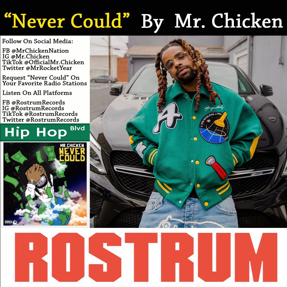 GWStevieD's tweet photo. Be sure to check out "Never Could" by Mr. Chicken on Rostrum Records, currently streaming on all platforms. Watch the video on YouTube, follow Mr. Chicken on social media, and request the song on your favorite radio stations, in your favorite clubs, and from your favorite DJ's... https://t.co/R3VVTpkHDU