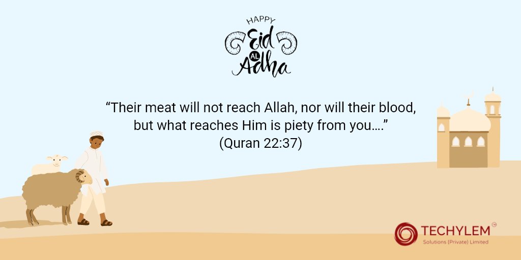 techylem's tweet photo. This Eid, let us sacrifice our egos along with the sacrifice of animals. Techylem wishes a very warm Eid Mubarak to every Muslim.

#eidmubarak2021 #EidulAdha21 #tech #ylem #techylem https://t.co/y0aaEbOHoL