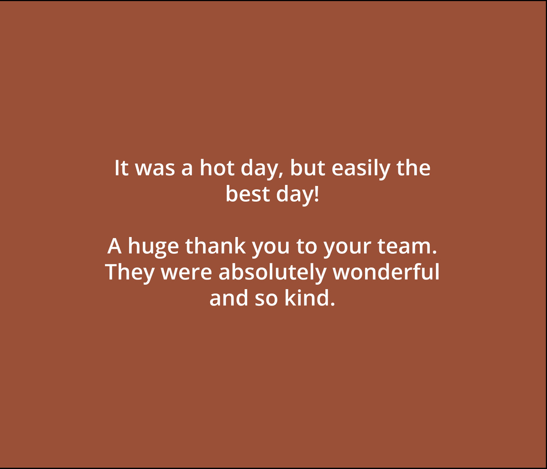 VibrantTable's tweet image. Rain or shine, heatwave or not, we&apos;re not gonna leave you hanging. (we&apos;ve always got a back-up plan up our sleeve!)
.
.
.
#clientfeedback #howdidwedo #testimonial #testimonials #review #feedback #reviews #happycustomer #customerservice #testimonialcustomer #likeforlikes #customer
