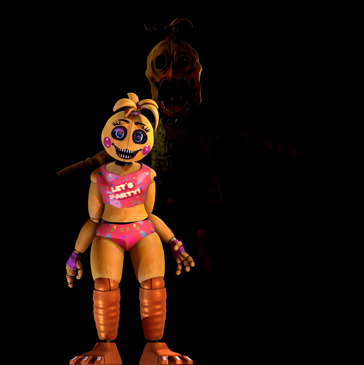 Repair possible Year Hinder Soup 🏳️‍⚧️ || (Comms OPEN) on Twitter: "made a stylized toy chica and she  was fun to make - also yes i gave her a baseball bat in the 4th render - -  - #