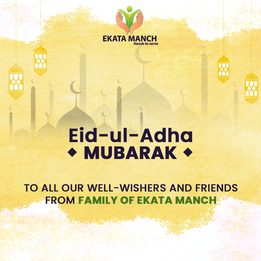 We hope this Eid brings peace, prosperity, and happiness to everyone’s life. Eid-ul-Adha Mubarak from the Ekata Manch family. #Eidmubarak #eid2021 #eiduladha #eidaladha #happyeid