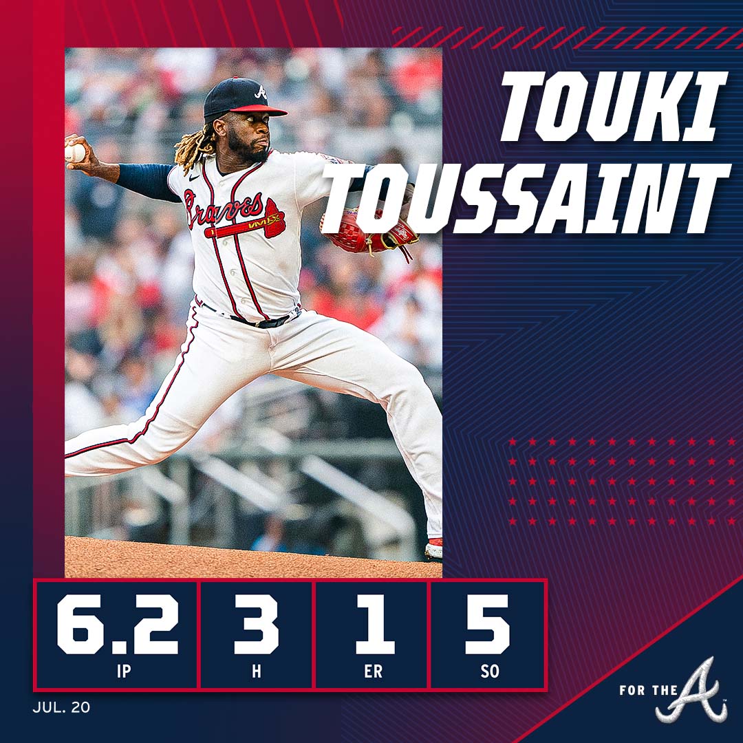 Braves's tweet photo. Welcome back, @ToukiToussaint!

#ForTheA https://t.co/bYQmhREQEm