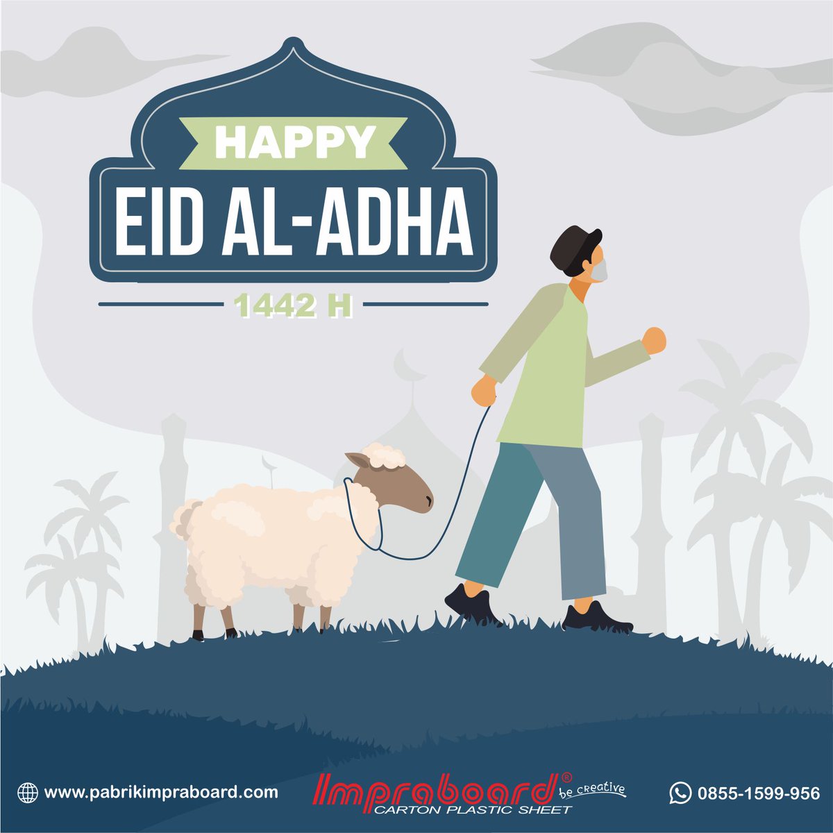impraboard's tweet photo. Selamat Hari Raya Idul Adha 1442 Hijriah 🙏🏻
Semoga momentum Idul Adha ini jadi salah satu momentum untuk bermuhasabah tentang makna pengorbanan ✨

#impraboard #iduladha1442h #eidaladha2021 #diRumahAja #lawancorona #staysafe https://t.co/0TVuf01Cx8