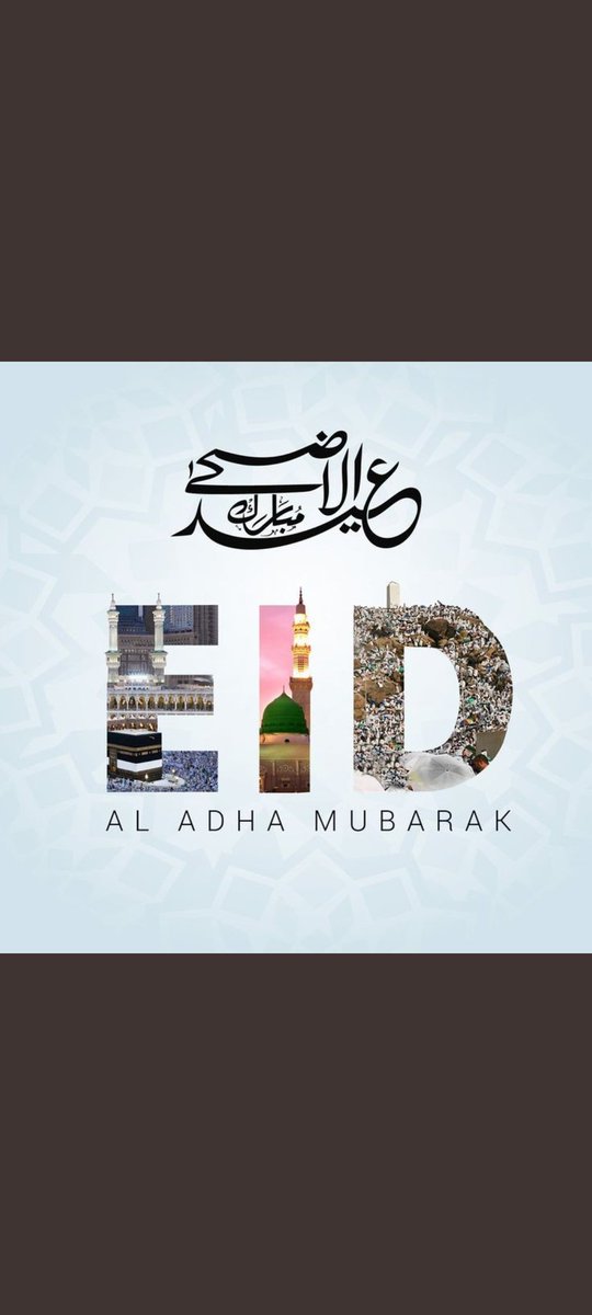buttni982's tweet photo. To all family friends and Muslims
#Eid_ul_Adha Mubarak
May this #Eid brings happiness, joy health and blessings of ALLAH Almighty.May ALLLAH accept our sacrifices and grant us more Firmness of imaan...(Ameen)
#EidMubarak https://t.co/2DGm29tsVe